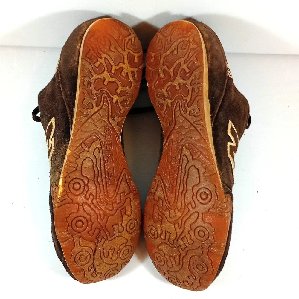 New Balance 442 Mens 11 Dark Brown Suede Gum Sole Casual Retro Trainer Shoes